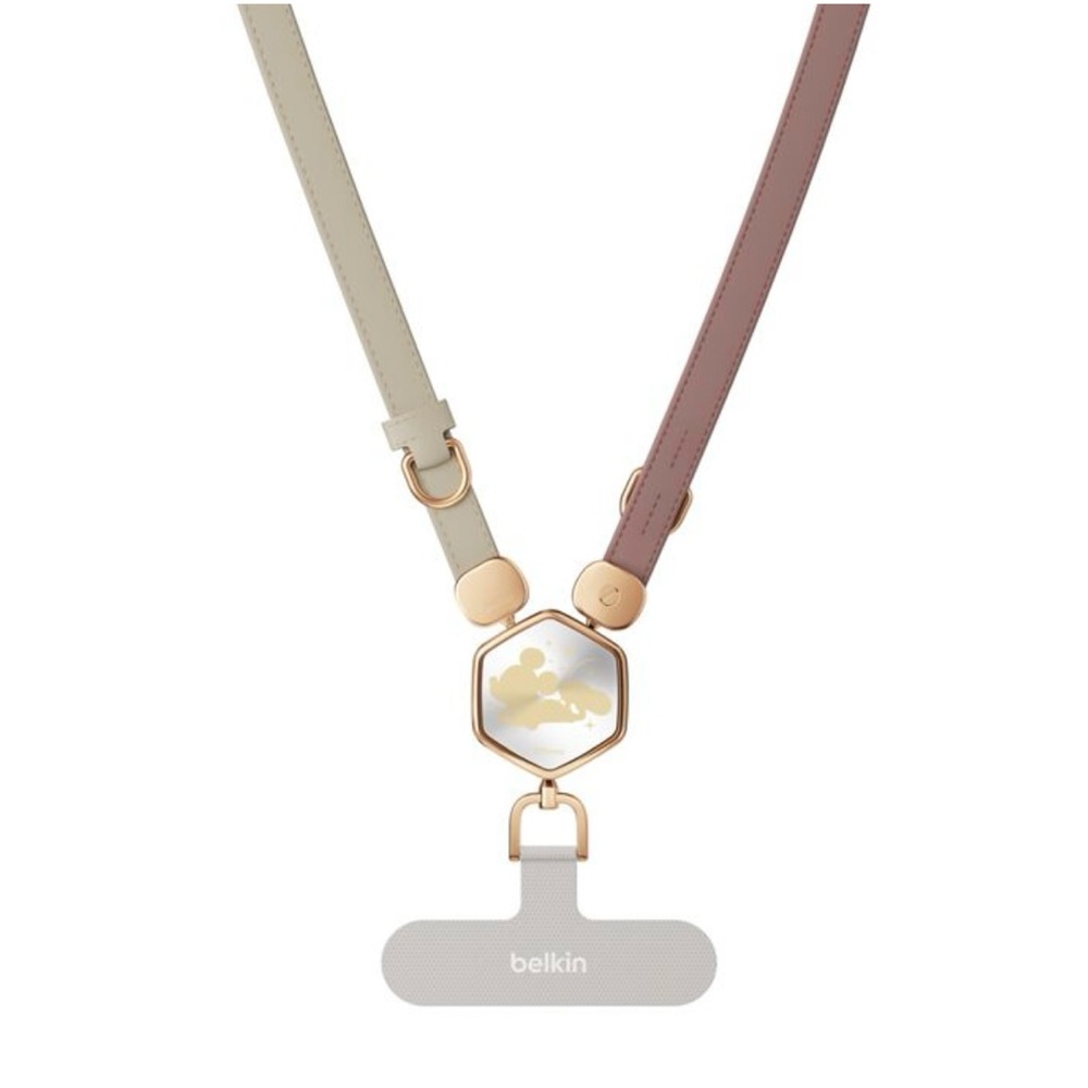 Belkin 2-in-1 Leather Phone Strap - Brown and Tan